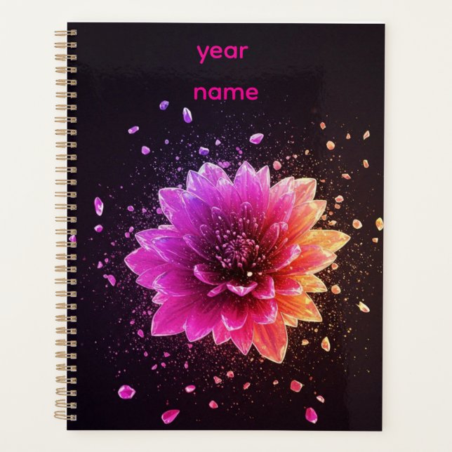 Agenda quotidien Rose Élégant (Devant)