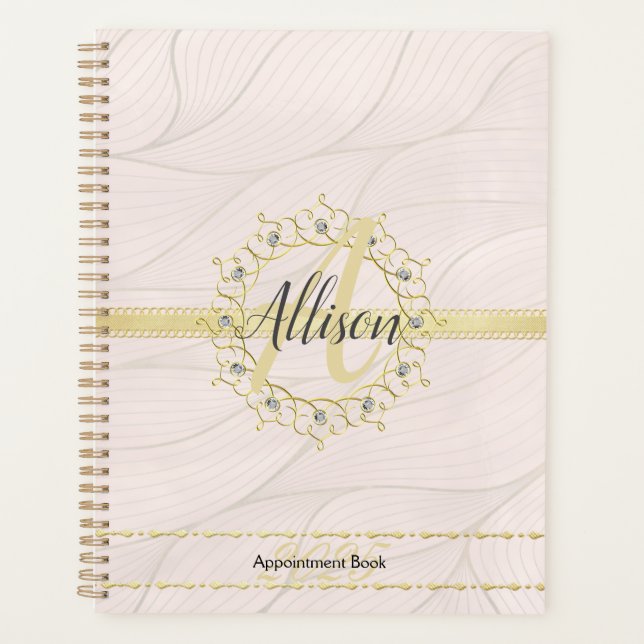 Agenda Rose Gold Monogrammé 2025 (Devant)