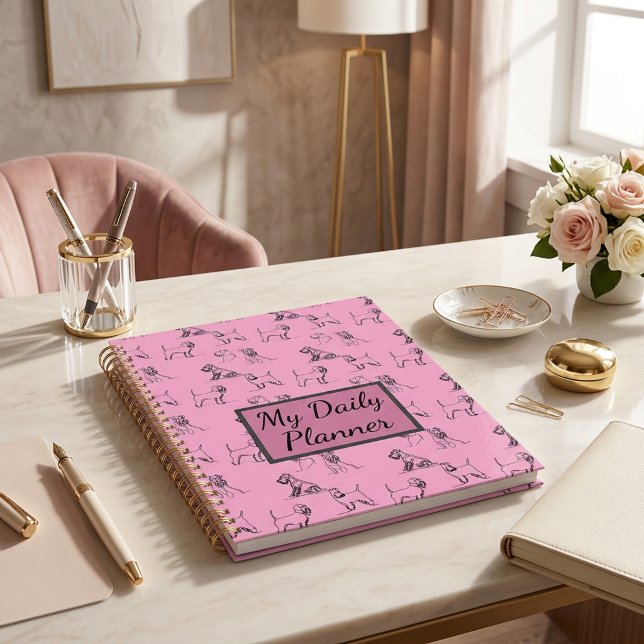 Agenda rose Miniature Schnauzer (Créateur téléchargé)