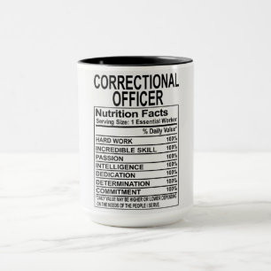 Agent correctionnel Nutrition Facts Mug