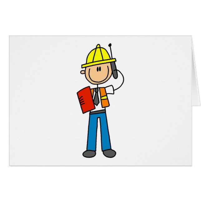 Agent de maîtrise de construction sur la carte de (Devant Horizontal)