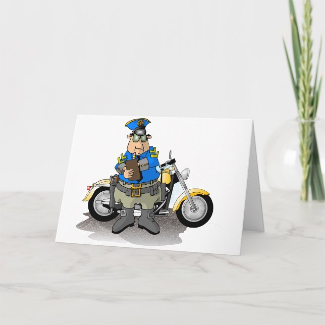 Agent De Police Écrivant Un Billet Cartes De Voeux (Créateur téléchargé)