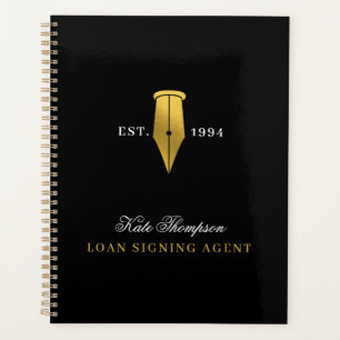 Agent de signature de notaire public élégant Logo 