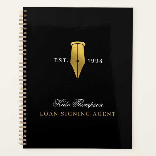 Agent de signature de notaire public élégant Logo  (Devant)