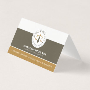 Agent de signature juridique mobile Ligne Khaki Or