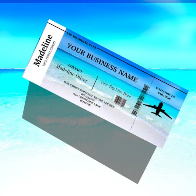 Agent de voyage Destination Ocean Boarding Pass (Créateur téléchargé)