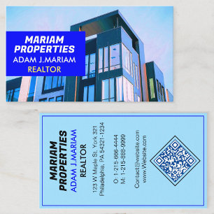 Agent immobilier Carte de visite QR pour les immeu