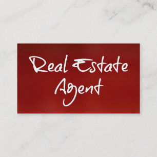 Agent immobilier Carte de visite rouge