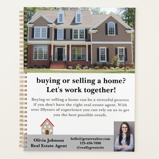 Agent immobilier moderne Planificateur personnalis (Devant)