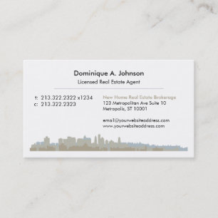 Agent immobilier urbain Carte de visite personnali