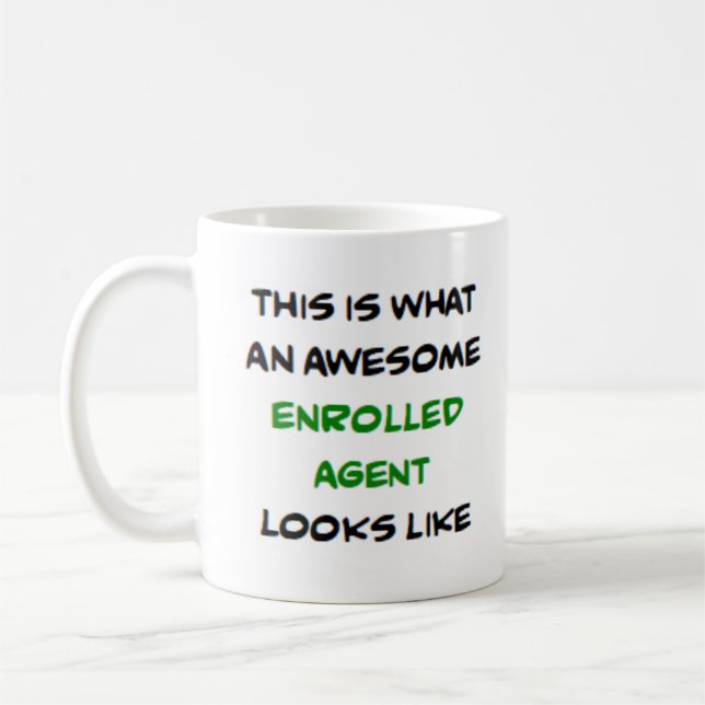 agent inscrit, énorme Mug (Gauche)