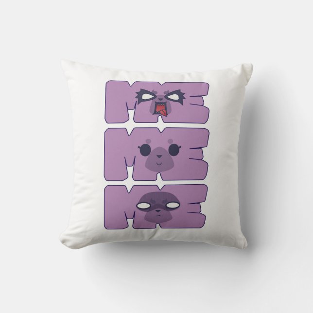Aggretsuko ! Coussin à lancer à visages (Recto)