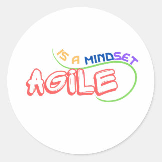 Agile est un sticker rond classique