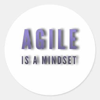 Agile est un sticker rond classique