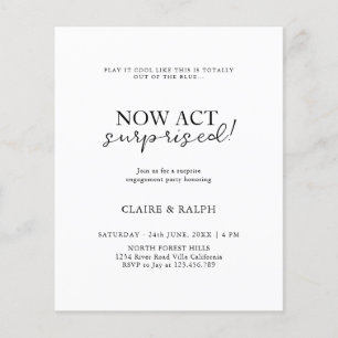 Agissez maintenant avec surprise ! Fiançailles d