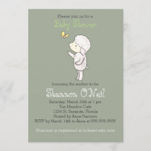 Agneau Baby shower Invitation Agneau mignon Christ