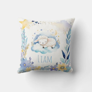 Agneau dormant Boho Nom Nursery Coussin