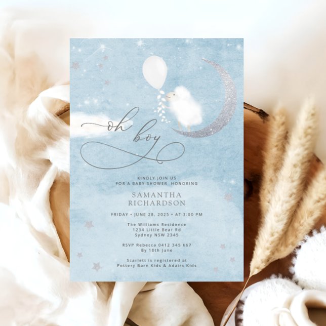 Agneau mignon avec Baby shower à ballon Invitation (Créateur téléchargé)