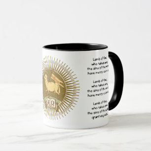 Agnus Dei (Agneau de Dieu) avec prières Café Mug