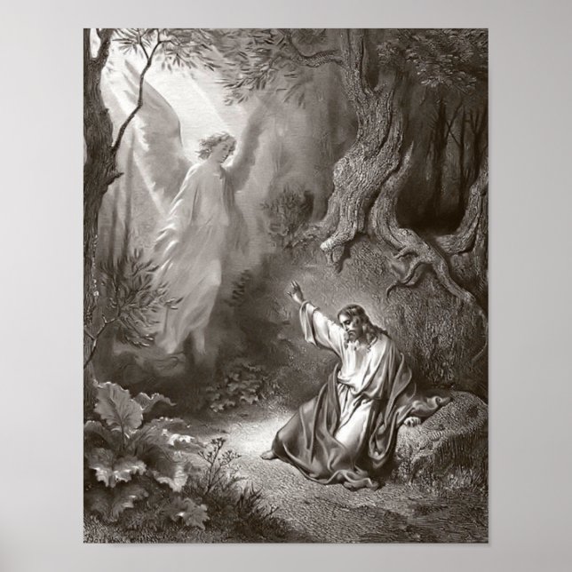 Agony In Garden Dore Affiche Inspirante (Devant)