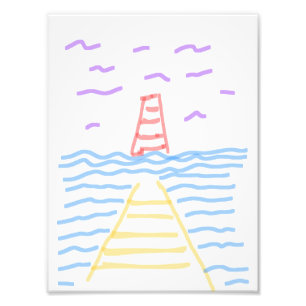 agrandissement de la photo de la jetée et du phare