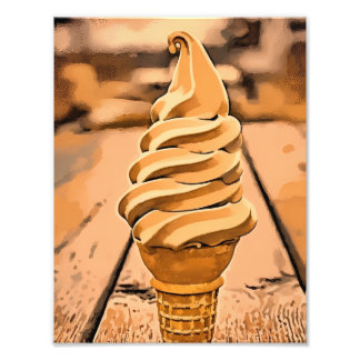 Agrandissement de photo de crême glacée à l'érable