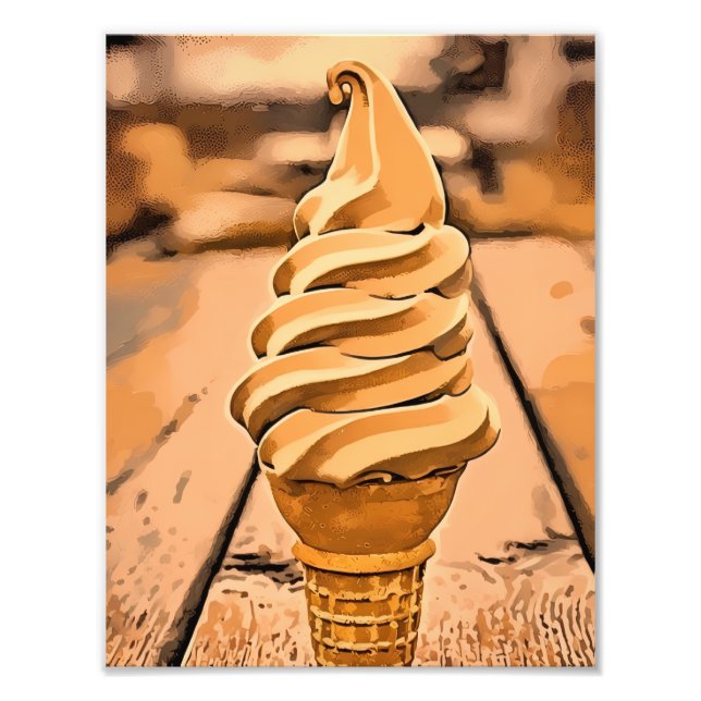 Agrandissement de photo de crême glacée à l'érable (Devant)