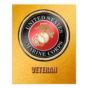 Agrandissement de photo de vétéran de l'USMC