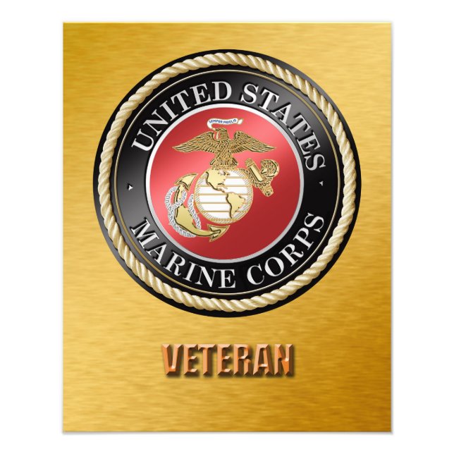 Agrandissement de photo de vétéran de l'USMC (Devant)
