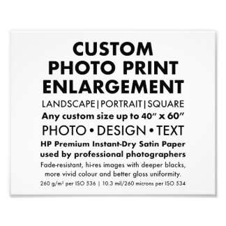 Agrandissement photo paysager personnalisé 10 po x