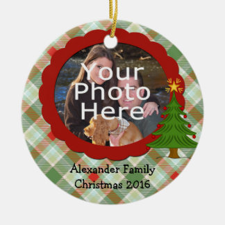 Agréable Photo Plaid Ornement de Noël