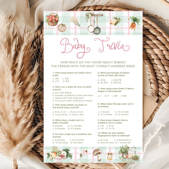 Agricoles locales Market Girl Baby Trivia Jeu (Créateur téléchargé)