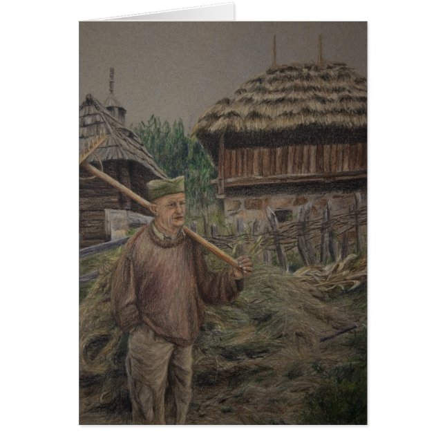 Agriculteur avec le râteau, Sirogojno (Devant)