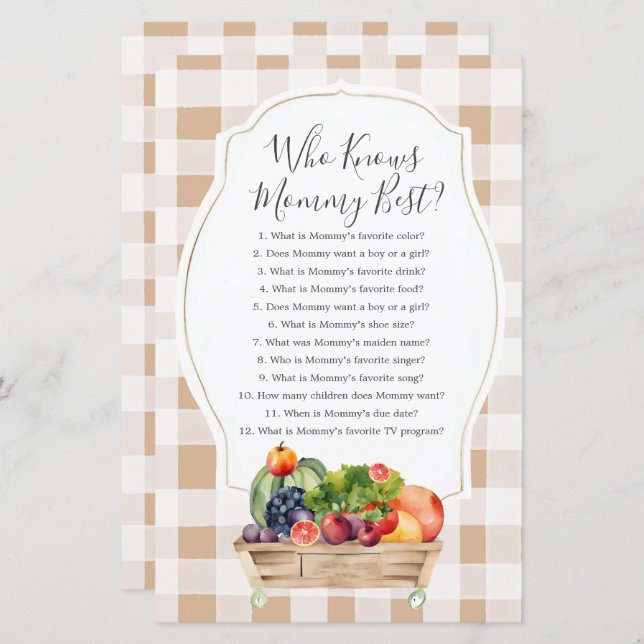 Agriculteurs Légume qui connaissent maman mieux (Devant / Derrière)