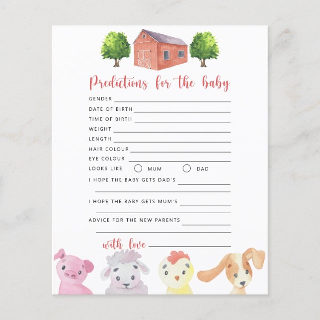 Agriculture - prédictions et conseils pour bébé (Devant)