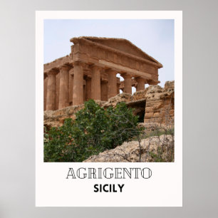 Agrigento Sicile Italie Poster