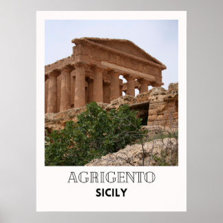 Agrigento Sicile Italie Poster