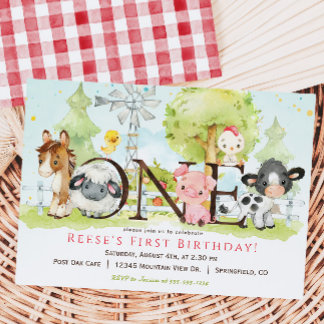 Agritourisme 1er anniversaire Invitation