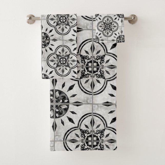 Agritourisme Damask BétonCarrelage Motif feuille (En situation)