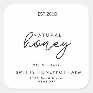 Agritourisme miel jarre étiquette petite entrepris