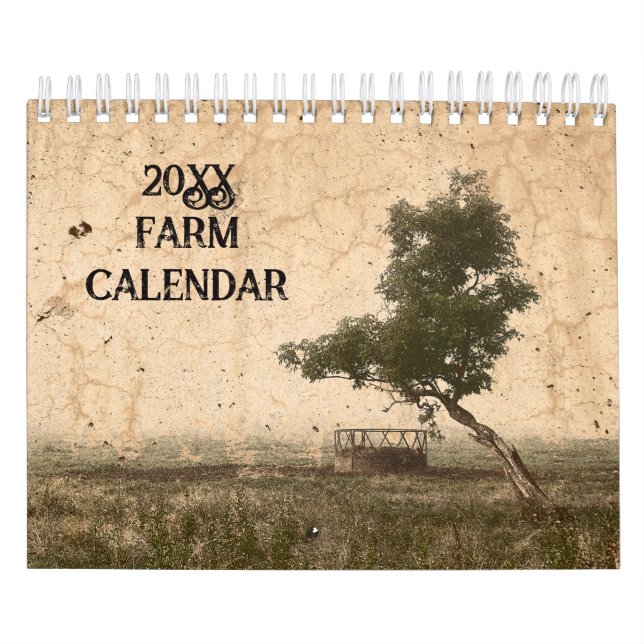 Agritourisme Rustique Vintage Art Calendrier 2024 (Protection)