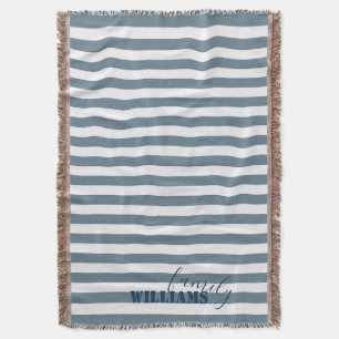 Agritourisme Turquoise rayures lancer couverture