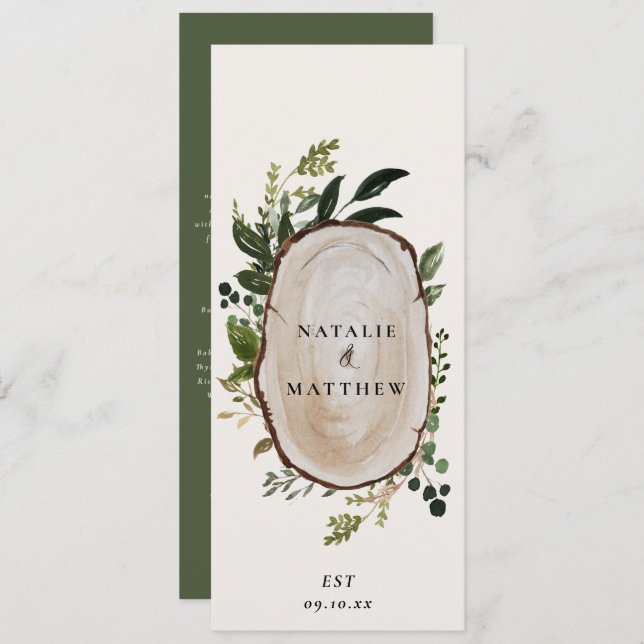 Agritourisme végétal élégant menu rustique (Devant / Derrière)