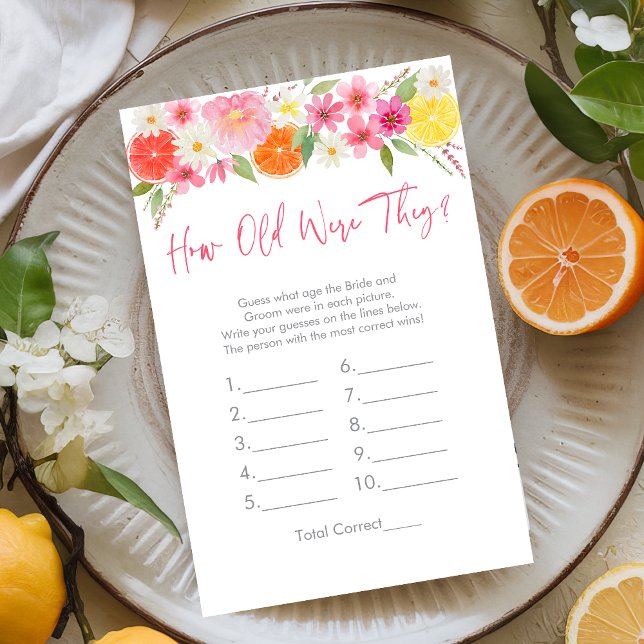 Agrumes Floral Quel Âge Avaient-Ils Été Le Jeu De  (Créateur téléchargé)