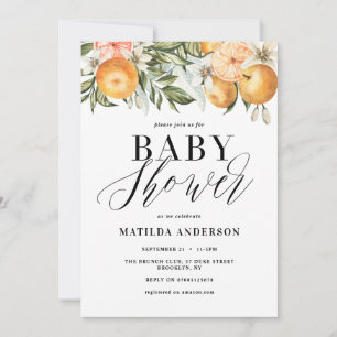 Agrumes, oranger + baby shower en fleur