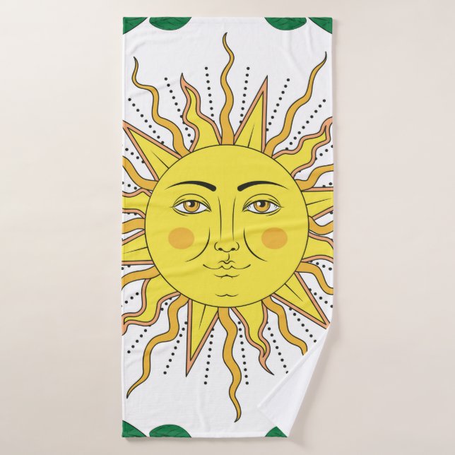 agrumes tropicaux citrons fruits à fleurs encadren (Serviette de bain)