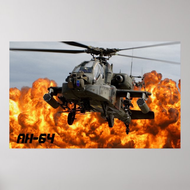 AH-64 APACHE HELICOPTER POSTER (Devant)