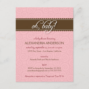 Ah, bébé ! Invitation tourbillonnante de baby