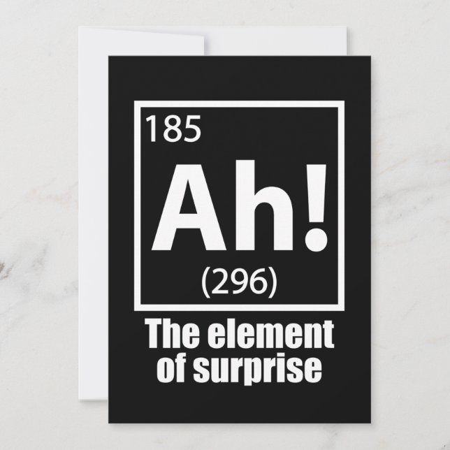 Ah ! L'élément de la plaisanterie de la chimie amu (Devant)