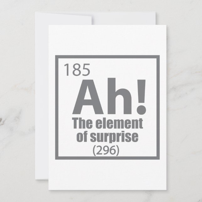 Ah ! L'élément de la plaisanterie de la chimie amu (Devant)
